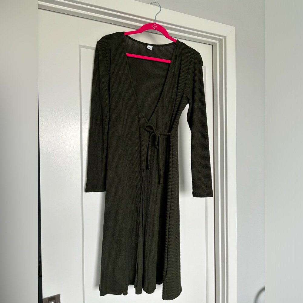 Forest Green Wrap Dress